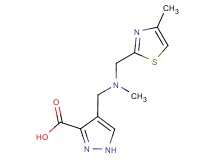 4-({methyl[(4-methyl-1,3-thiazol-2-yl)methyl]amino}methyl)-1H-pyrazole-3-carboxylic acid