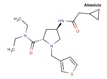 (4R)-4-[(cyclopropylacetyl)amino]-N,N-diethyl-1-(3-thienylmethyl)-L-prolinamide