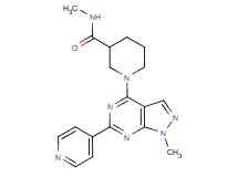 N-methyl-1-(1-methyl-6-pyridin-4-yl-1H-pyrazolo[3,4-d]pyrimidin-4-yl)piperidine-3-carboxamide