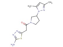 5-{2-[3-(3,5-dimethyl-1H-pyrazol-1-yl)pyrrolidin-1-yl]-2-oxoethyl}-1,3,4-thiadiazol-2-amine