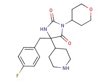 5-(4-fluorobenzyl)-5-piperidin-4-yl-3-(tetrahydro-2H-pyran-4-yl)imidazolidine-2,4-dione