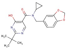 N-(1,3-benzodioxol-5-ylmethyl)-2-tert-butyl-N-cyclopropyl-4-hydroxypyrimidine-5-carboxamide