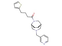 (1S*,5R*)-3-(3-pyridinylmethyl)-6-[4-(2-thienyl)butanoyl]-3,6-diazabicyclo[3.2.2]nonane