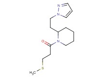 1-[3-(methylthio)propanoyl]-2-[2-(1H-pyrazol-1-yl)ethyl]piperidine