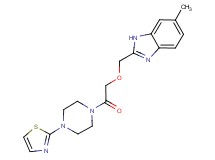 6-methyl-2-({2-oxo-2-[4-(1,3-thiazol-2-yl)piperazin-1-yl]ethoxy}methyl)-1H-benzimidazole