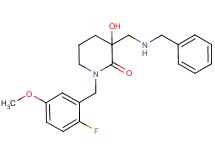 3-[(benzylamino)methyl]-1-(2-fluoro-5-methoxybenzyl)-3-hydroxypiperidin-2-one