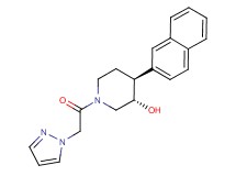 (3S*,4S*)-4-(2-naphthyl)-1-(1H-pyrazol-1-ylacetyl)piperidin-3-ol