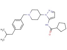 N-{1-[1-(4-isobutylbenzyl)-4-piperidinyl]-1H-pyrazol-5-yl}cyclopentanecarboxamide