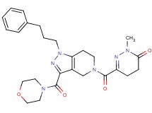 2-methyl-6-{[3-(4-morpholinylcarbonyl)-1-(3-phenylpropyl)-1,4,6,7-tetrahydro-5H-pyrazolo[4,3-c]pyridin-5-yl]carbonyl}-4,5-dihydro-3(2H)-pyridazinone