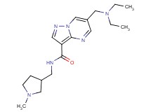 6-[(diethylamino)methyl]-N-[(1-methylpyrrolidin-3-yl)methyl]pyrazolo[1,5-a]pyrimidine-3-carboxamide