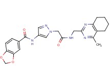 N-[1-(2-{[(4-methyl-5,6,7,8-tetrahydro-2-quinazolinyl)methyl]amino}-2-oxoethyl)-1H-pyrazol-4-yl]-1,3-benzodioxole-5-carboxamide