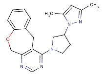 4-[3-(3,5-dimethyl-1H-pyrazol-1-yl)pyrrolidin-1-yl]-5,11-dihydro[1]benzoxepino[3,4-d]pyrimidine