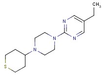5-ethyl-2-[4-(tetrahydro-2H-thiopyran-4-yl)piperazin-1-yl]pyrimidine