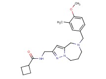 N-{[5-(4-methoxy-3-methylbenzyl)-5,6,7,8-tetrahydro-4H-pyrazolo[1,5-a][1,4]diazepin-2-yl]methyl}cyclobutanecarboxamide
