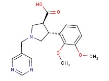 (3S*,4R*)-4-(2,3-dimethoxyphenyl)-1-(pyrimidin-5-ylmethyl)pyrrolidine-3-carboxylic acid