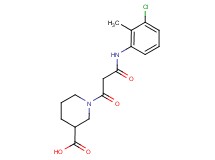 1-{3-[(3-chloro-2-methylphenyl)amino]-3-oxopropanoyl}piperidine-3-carboxylic acid