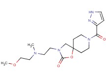 3-{2-[(2-methoxyethyl)(methyl)amino]ethyl}-8-(1H-pyrazol-3-ylcarbonyl)-1-oxa-3,8-diazaspiro[4.5]decan-2-one