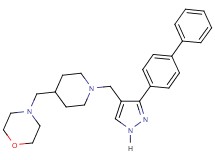 4-[(1-{[3-(4-biphenylyl)-1H-pyrazol-4-yl]methyl}-4-piperidinyl)methyl]morpholine