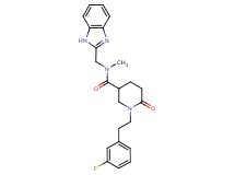 N-(1H-benzimidazol-2-ylmethyl)-1-[2-(3-fluorophenyl)ethyl]-N-methyl-6-oxo-3-piperidinecarboxamide