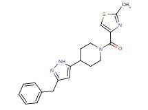 4-(3-benzyl-1H-pyrazol-5-yl)-1-[(2-methyl-1,3-thiazol-4-yl)carbonyl]piperidine