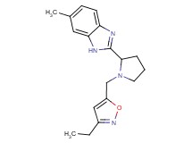2-{1-[(3-ethyl-5-isoxazolyl)methyl]-2-pyrrolidinyl}-6-methyl-1H-benzimidazole