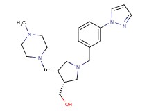 {(3R*,4S*)-4-[(4-methylpiperazin-1-yl)methyl]-1-[3-(1H-pyrazol-1-yl)benzyl]pyrrolidin-3-yl}methanol