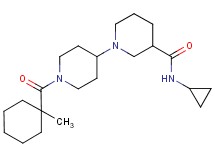 N-cyclopropyl-1'-[(1-methylcyclohexyl)carbonyl]-1,4'-bipiperidine-3-carboxamide