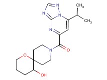 9-[(7-isopropyl[1,2,4]triazolo[1,5-a]pyrimidin-5-yl)carbonyl]-1-oxa-9-azaspiro[5.5]undecan-5-ol