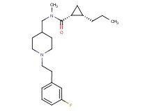 (1R*,2S*)-N-({1-[2-(3-fluorophenyl)ethyl]-4-piperidinyl}methyl)-N-methyl-2-propylcyclopropanecarboxamide