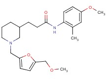 3-(1-{[5-(methoxymethyl)-2-furyl]methyl}-3-piperidinyl)-N-(4-methoxy-2-methylphenyl)propanamide