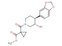 methyl 1-{[(3S*,4S*)-4-(1,3-benzodioxol-5-yl)-3-hydroxypiperidin-1-yl]carbonyl}cyclopropanecarboxylate