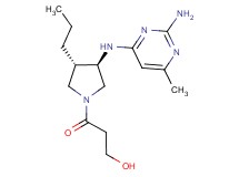 3-{rel-(3R,4S)-3-[(2-amino-6-methyl-4-pyrimidinyl)amino]-4-propyl-1-pyrrolidinyl}-3-oxo-1-propanol hydrochloride