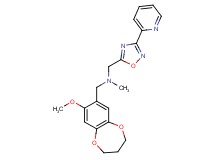 1-(8-methoxy-3,4-dihydro-2H-1,5-benzodioxepin-7-yl)-N-methyl-N-[(3-pyridin-2-yl-1,2,4-oxadiazol-5-yl)methyl]methanamine