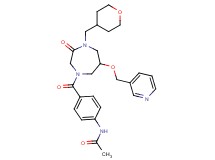 N-(4-{[3-oxo-6-(3-pyridinylmethoxy)-4-(tetrahydro-2H-pyran-4-ylmethyl)-1,4-diazepan-1-yl]carbonyl}phenyl)acetamide