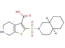 2-[(4aS*,8aS*)-octahydroisoquinolin-2(1H)-ylsulfonyl]-4,5,6,7-tetrahydrothieno[2,3-c]pyridine-3-carboxylic acid