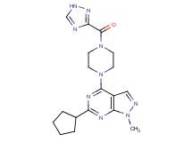 6-cyclopentyl-1-methyl-4-[4-(1H-1,2,4-triazol-3-ylcarbonyl)-1-piperazinyl]-1H-pyrazolo[3,4-d]pyrimidine