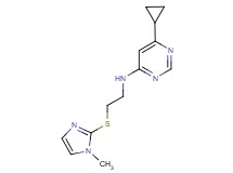 6-cyclopropyl-N-{2-[(1-methyl-1H-imidazol-2-yl)thio]ethyl}pyrimidin-4-amine