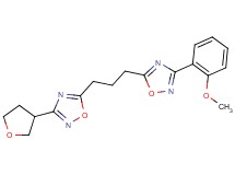 3-(2-methoxyphenyl)-5-{3-[3-(tetrahydrofuran-3-yl)-1,2,4-oxadiazol-5-yl]propyl}-1,2,4-oxadiazole