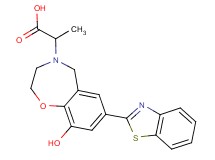 2-[7-(1,3-benzothiazol-2-yl)-9-hydroxy-2,3-dihydro-1,4-benzoxazepin-4(5H)-yl]propanoic acid