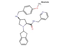 (4S)-1-(2,3-dihydro-1H-inden-2-yl)-4-[(4-methoxybenzyl)amino]-N-(3-pyridinylmethyl)-L-prolinamide