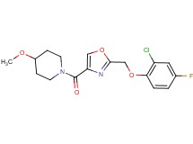 1-({2-[(2-chloro-4-fluorophenoxy)methyl]-1,3-oxazol-4-yl}carbonyl)-4-methoxypiperidine