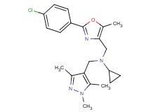 N-{[2-(4-chlorophenyl)-5-methyl-1,3-oxazol-4-yl]methyl}-N-[(1,3,5-trimethyl-1H-pyrazol-4-yl)methyl]cyclopropanamine