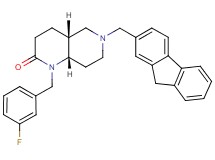 (4aR*,8aS*)-6-(9H-fluoren-2-ylmethyl)-1-(3-fluorobenzyl)octahydro-1,6-naphthyridin-2(1H)-one