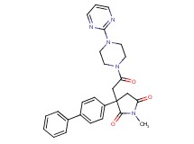 3-(4-biphenylyl)-1-methyl-3-{2-oxo-2-[4-(2-pyrimidinyl)-1-piperazinyl]ethyl}-2,5-pyrrolidinedione