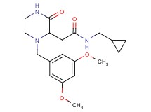N-(cyclopropylmethyl)-2-[1-(3,5-dimethoxybenzyl)-3-oxo-2-piperazinyl]acetamide