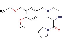 1-[3-(ethoxymethyl)-4-methoxybenzyl]-3-(1-pyrrolidinylcarbonyl)piperazine