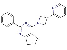 2-phenyl-4-[3-(2-pyridinyl)-1-azetidinyl]-6,7-dihydro-5H-cyclopenta[d]pyrimidine