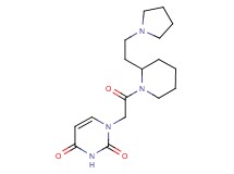 1-(2-oxo-2-{2-[2-(1-pyrrolidinyl)ethyl]-1-piperidinyl}ethyl)-2,4(1H,3H)-pyrimidinedione