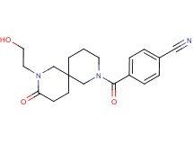 4-{[8-(2-hydroxyethyl)-9-oxo-2,8-diazaspiro[5.5]undec-2-yl]carbonyl}benzonitrile