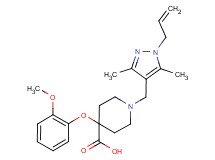 1-[(1-allyl-3,5-dimethyl-1H-pyrazol-4-yl)methyl]-4-(2-methoxyphenoxy)piperidine-4-carboxylic acid